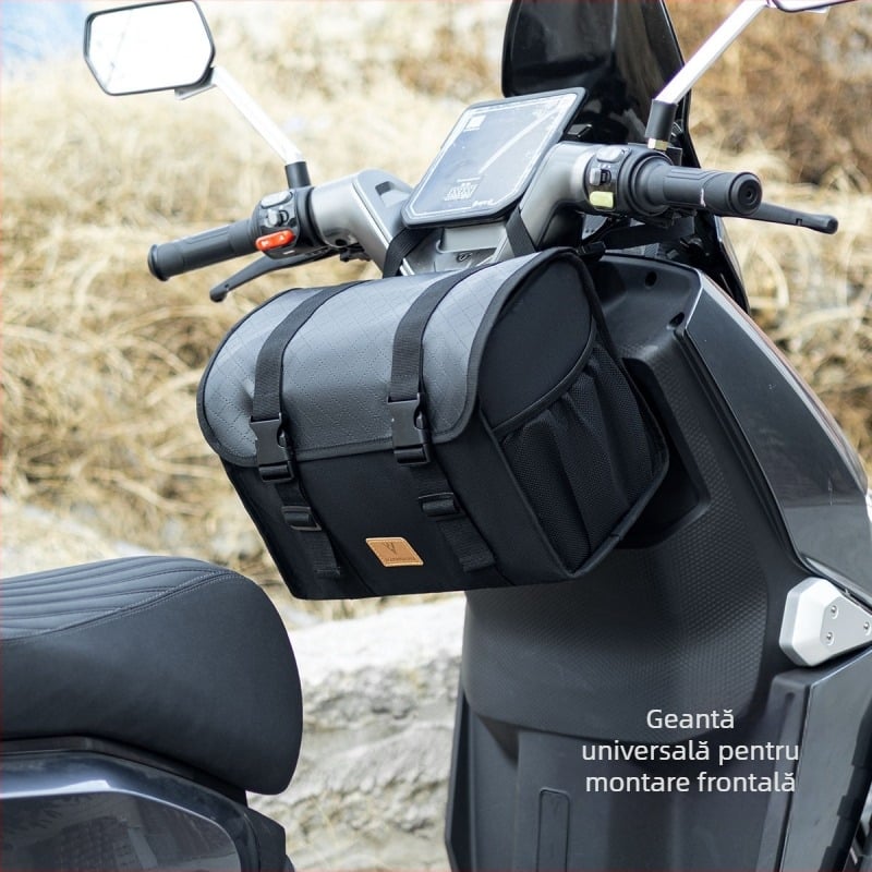 Geantă frontală pentru bicicletă electrică, impermeabilă, ușoară, cu mai multe buzunare, capacitate mare