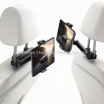 Suport tetieră auto pentru tabletă cu rotație de 360°, pentru bancheta din spate, suport pentru telefon și calculator, design clip-on