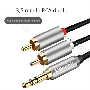Cablu audio RCA, 2 perechi, 20 m, placat cu aur, cupru OFC