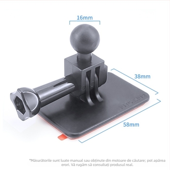 Montură cu ventuză din silicon pentru camera auto 70Mai Pro A800/A500S, bază de 68 mm, 360°