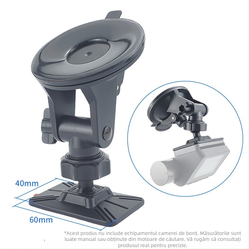 Montură cu ventuză din silicon pentru camera auto 70Mai Pro A800/A500S, bază de 68 mm, 360°