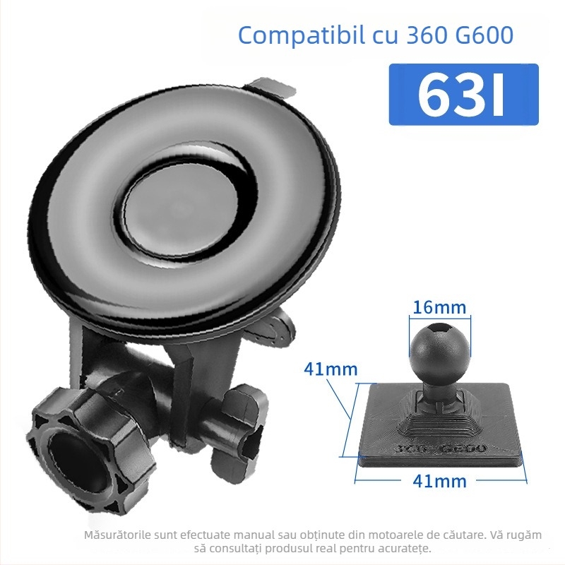 Montură cu ventuză din silicon pentru camera auto 70Mai Pro A800/A500S, bază de 68 mm, 360°