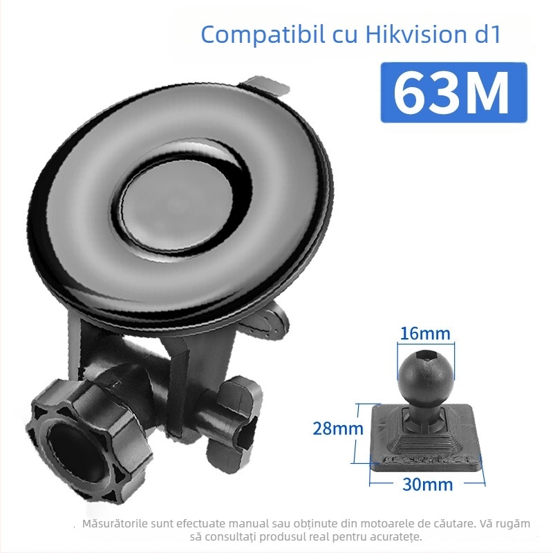 Montură cu ventuză din silicon pentru camera auto 70Mai Pro A800/A500S, bază de 68 mm, 360°