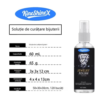 KineShineX Lichid de oxidare și lustruire pentru bijuterii – restabilește și menține strălucirea aurului și argintului
