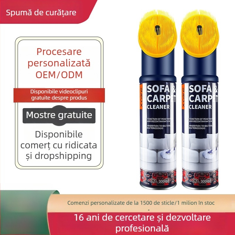 X’care Curățător cu spumă pentru interiorul mașinii – formulă fără clătire, îndepărtare intensă a petelor de pe plafonul din piele