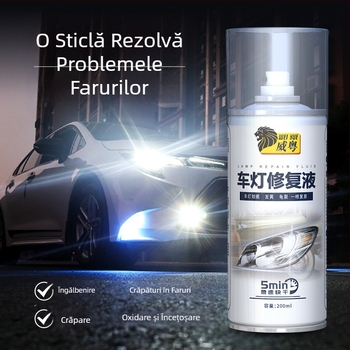 Weiyue Lichid de reparare a farurilor - Îndepărtarea zgârieturilor, lustruire, restabilirea luminozității, repararea fisurilor
