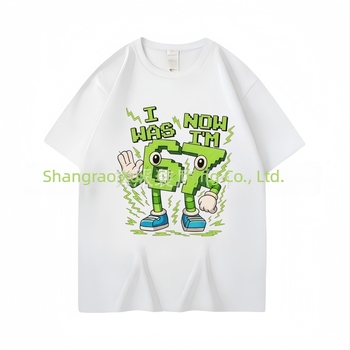 Tricou pentru copii din bumbac, mânecă scurtă, vară 2026, unisex, guler rotund, atingere moale, imprimeu cu litere