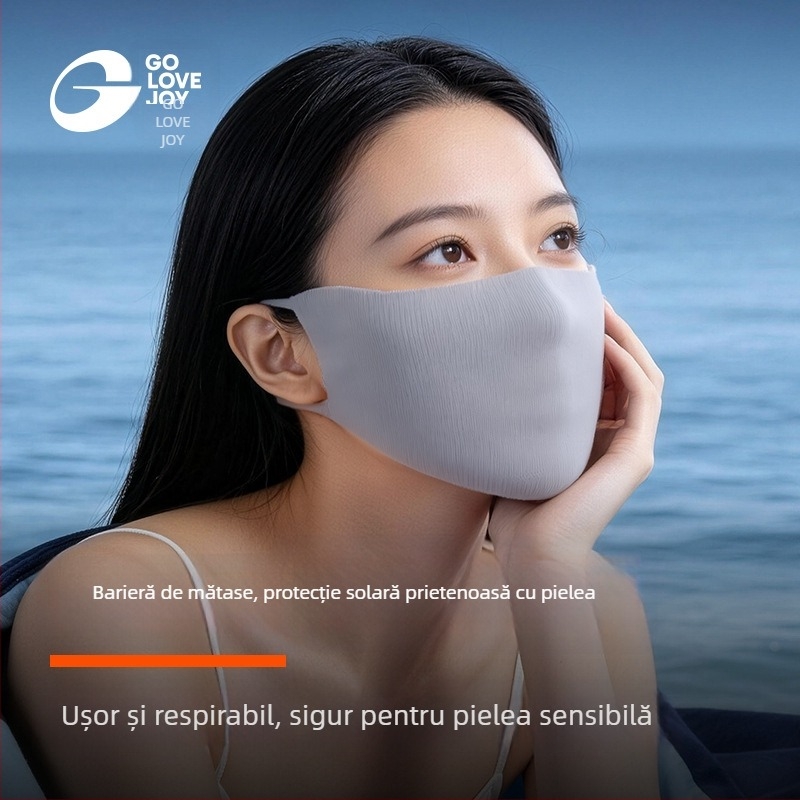 Gaolejie Mască UV din 100% Mătase de Mulberry pentru femei, mască de somn ușoară și respirabilă