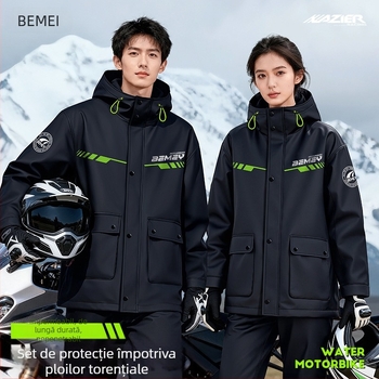 Set impermeabil în două părți pentru bărbați – impermeabil complet pentru motociclete și vehicule electrice