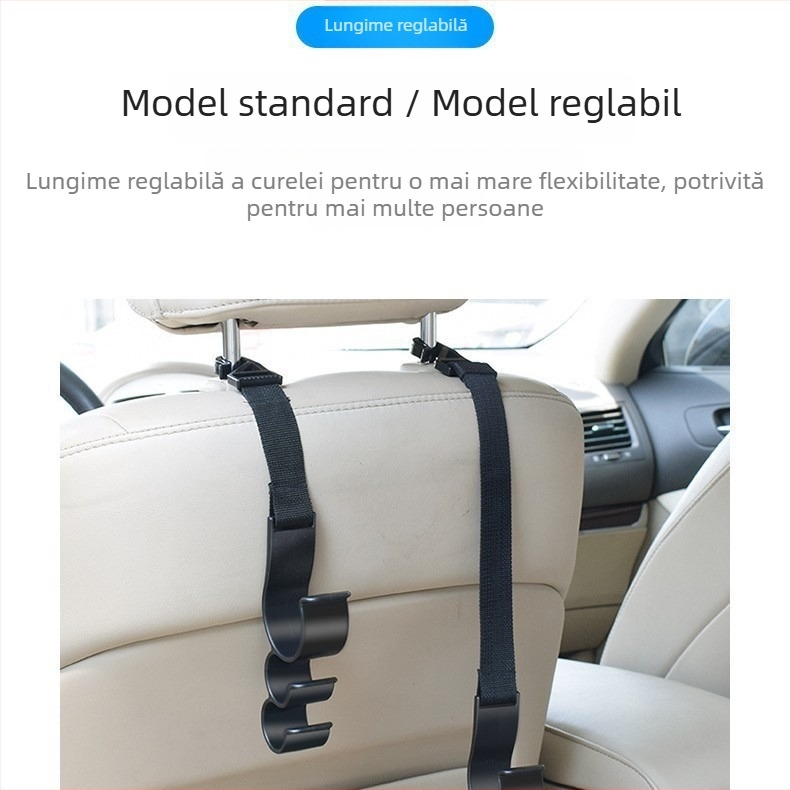 Organizator pentru umbrele auto cu cârlige multifuncționale pentru portbagaj sau spatele scaunului
