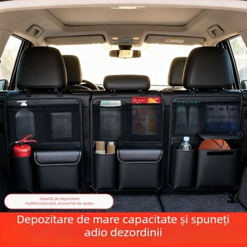 Organizator din piele pentru portbagajul mașinii, spațiu de depozitare multifuncțional, plasă de depozitare agățată