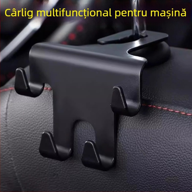 Cârlige pentru scaunele auto, pentru față și pentru spate, cârlige pentru spătar, organizator auto multifuncțional, suport pentru telefon