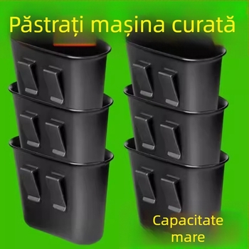 Coș de gunoi pentru mașină montat pe ușă, compartiment de depozitare multifuncțional cu suport pentru umbrelă, accesorii interioare auto