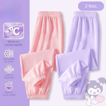 Pantaloni pentru copii Ice-Silk anti-țânțari, din plasă ușoară, lungi pentru vară, stil sport casual 2025