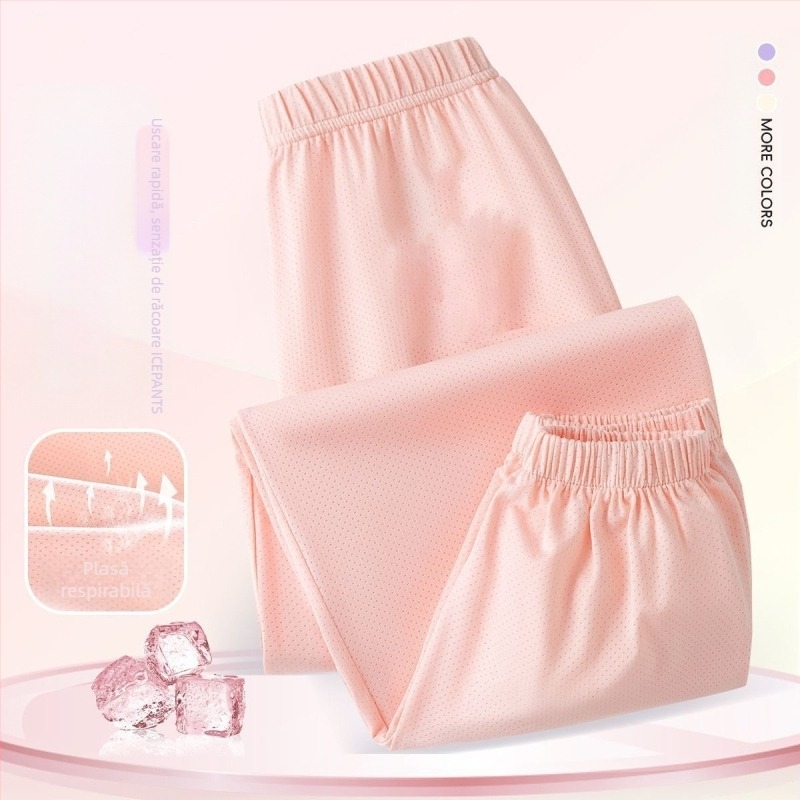 Pantaloni pentru copii Ice-Silk anti-țânțari, din plasă ușoară, lungi pentru vară, stil sport casual 2025