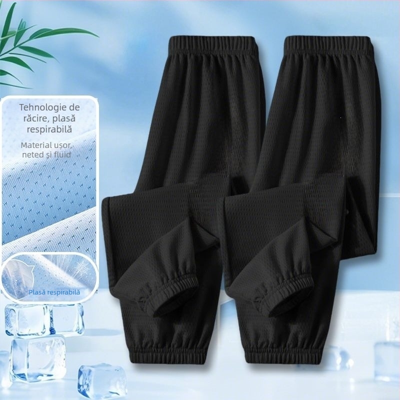 Pantaloni pentru copii Ice-Silk anti-țânțari, din plasă ușoară, lungi pentru vară, stil sport casual 2025