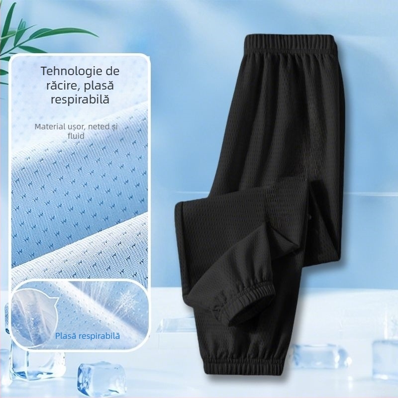 Pantaloni pentru copii Ice-Silk anti-țânțari, din plasă ușoară, lungi pentru vară, stil sport casual 2025