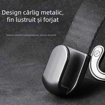 Cârlig din piele pentru spatele scaunului auto, decor interior cu sfoară împletită