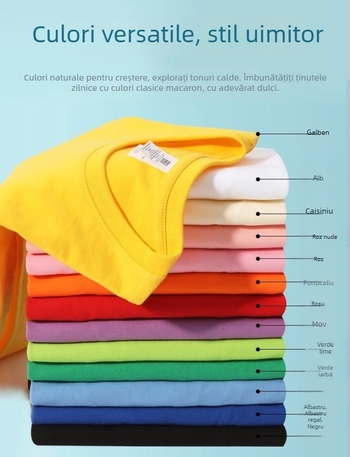 Tricou pentru copii cu mânecă scurtă, ușor și confortabil, imprimeu cu model 2026