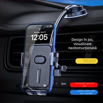Suport auto cu ventuză telescopică pentru telefon și navigație, pentru camioane
