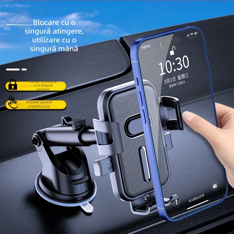 Suport auto cu ventuză telescopică pentru telefon și navigație, pentru camioane