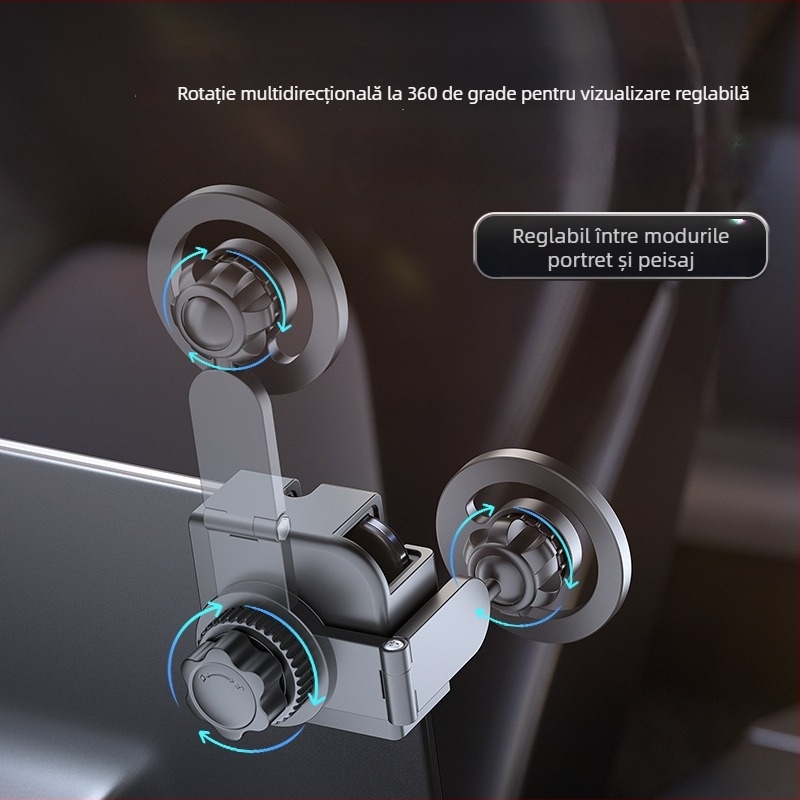 Suport magnetic auto cu MagSafe, pliabil și rotativ, pentru afișaj pe bord și telefon