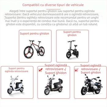 Suport pentru telefon pe ghidon pentru motocicletă, vehicul electric, bicicletă și bicicletă de munte, impermeabil