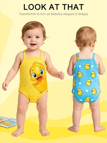 Set de trei piese pentru nou-născuți, vară: salopetă fără mâneci și bodysuit