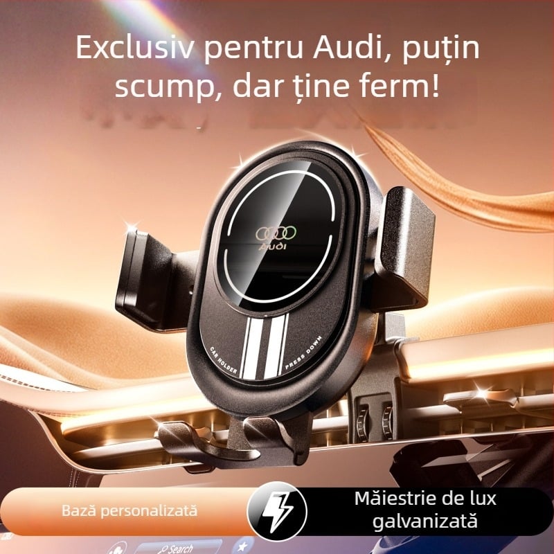 Suport pentru telefon pentru Audi, montat pe ventilația de aer pentru navigație în mașină