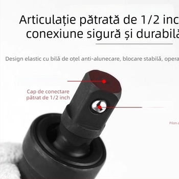 Cheie electrică cu articulație universală și adaptor de conversie, accesorii cu șuruburi