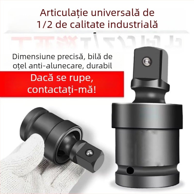 Cheie electrică cu articulație universală și adaptor de conversie, accesorii cu șuruburi