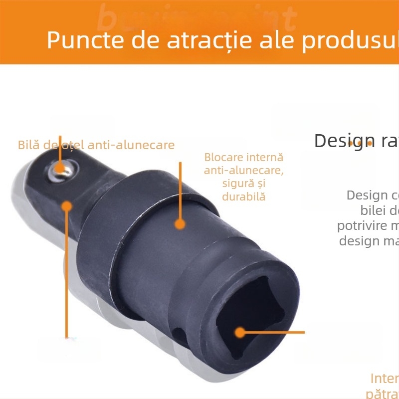 Cheie electrică cu articulație universală și adaptor de conversie, accesorii cu șuruburi