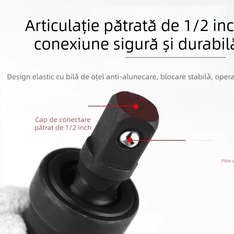 Cheie electrică cu articulație universală și adaptor de conversie, accesorii cu șuruburi