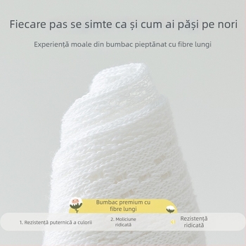 Șosete subțiri de vară pentru bebeluși din bumbac respirabil – cu plasă, lungime medie, stil prințesă