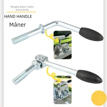 Cric manual pentru remorcă cu roată ghid pentru caravană, clemă pentru țeavă de 48 mm, mâner, accesorii de cuplare M12