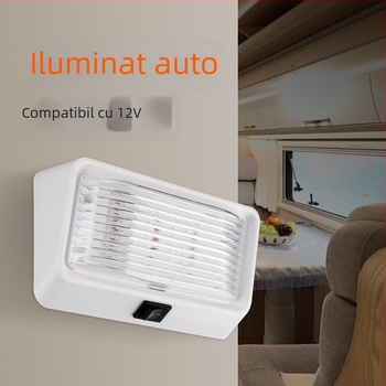 Lampa LED de citire pentru plafon, 12-24V, universală pentru RV-uri, rulote și camioane