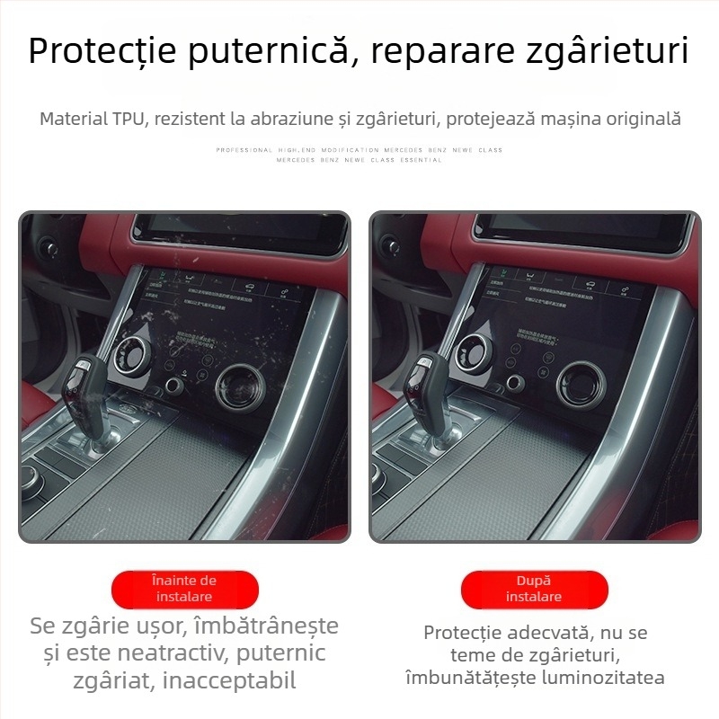 Polestar 2 folie protecție transparentă pentru ecranul consolei centrale, TPU, accesoriu interior auto universal