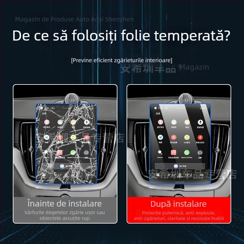 Volvo XC60 folie de protecție pentru ecranul central și tabloul de bord, folie TPU pentru interiorul mașinii