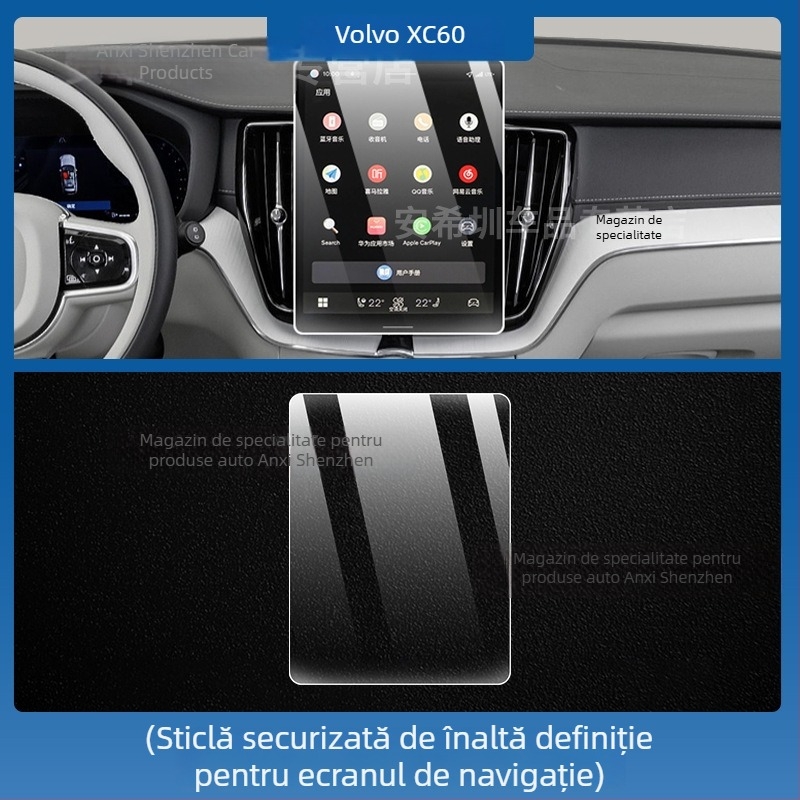 Volvo XC60 folie de protecție pentru ecranul central și tabloul de bord, folie TPU pentru interiorul mașinii