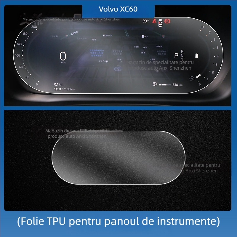 Volvo XC60 folie de protecție pentru ecranul central și tabloul de bord, folie TPU pentru interiorul mașinii