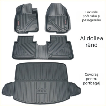 Covor portbagaj auto TPE pentru Honda CR-V (2017-2022), rezistent la uzură și impermeabil, covoraș de podea pentru vehicule cu volan pe partea stângă