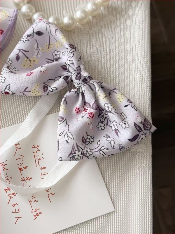 Rochie imprimată cu mâneci lungi, fundă — set pentru bebelușe fetițe