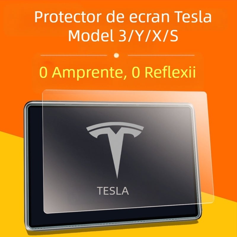 Protecție ecran consola centrală Tesla Model 3 pentru ecrane Y/X/S – antiamprentă și anti-strălucire