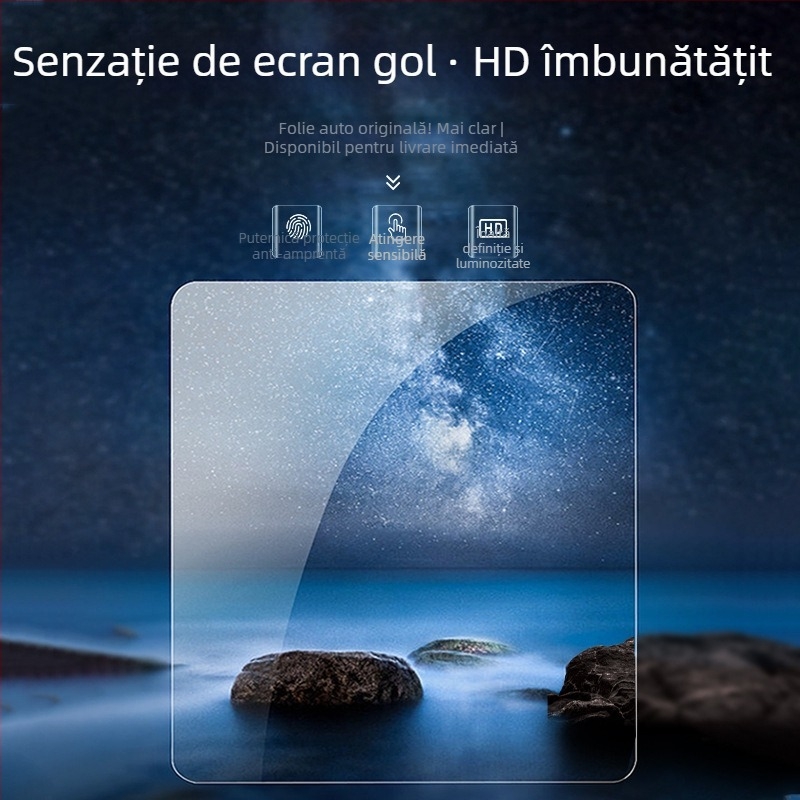Protecție din sticlă temperată pentru ecranul central Lynk & Co 08, destinat navigației și panoului de bord