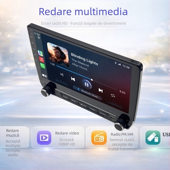 Navigație auto universală de 9 inch cu CarPlay – centru de control și player multimedia all-in-one