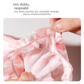 Chiloți pentru copii din bumbac, unisex, antibacteriali, imprimeu cu desene animate, 100% bumbac