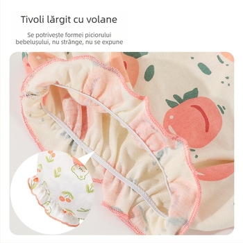Chiloți pentru copii din bumbac, unisex, antibacteriali, imprimeu cu desene animate, 100% bumbac