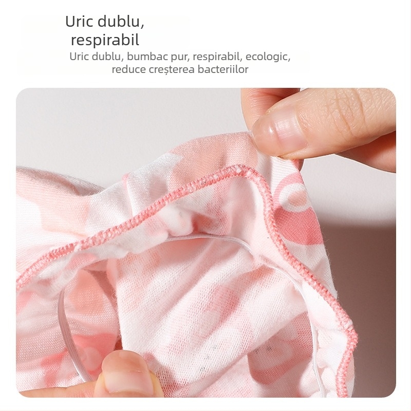 Chiloți pentru copii din bumbac, unisex, antibacteriali, imprimeu cu desene animate, 100% bumbac