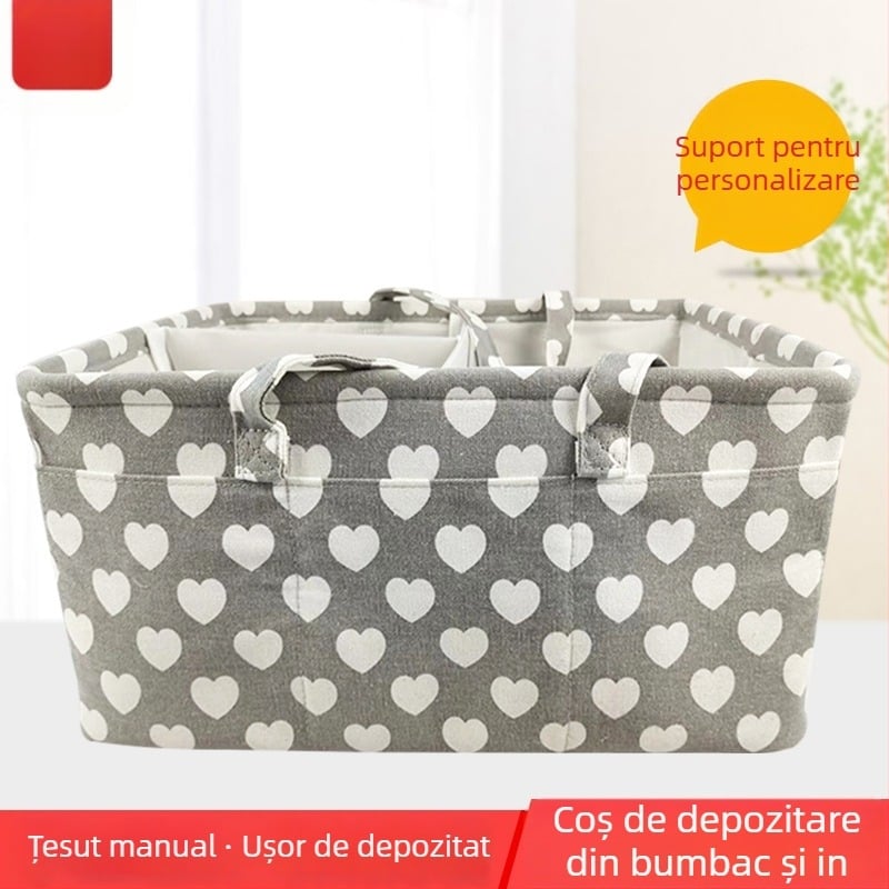 Coș textil pentru scutece și cosmetică – organizator de birou pentru chei și obiecte mici