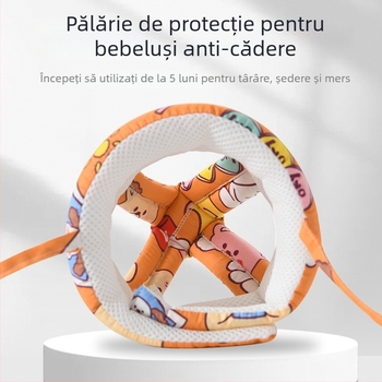 Protecție pentru cap pentru bebeluși în timpul învățării mersului, pernă amortizoare anti-șocuri, respirabilă vara